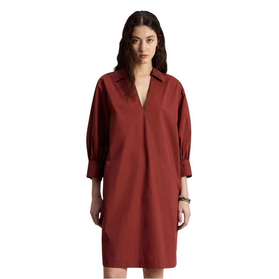 Vestito in popeline di puro cotone da donna Woolrich | CFWWDR01737421